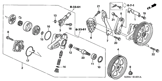 ACCORD COUPE P.S. PUMP - BRACKET (V6)