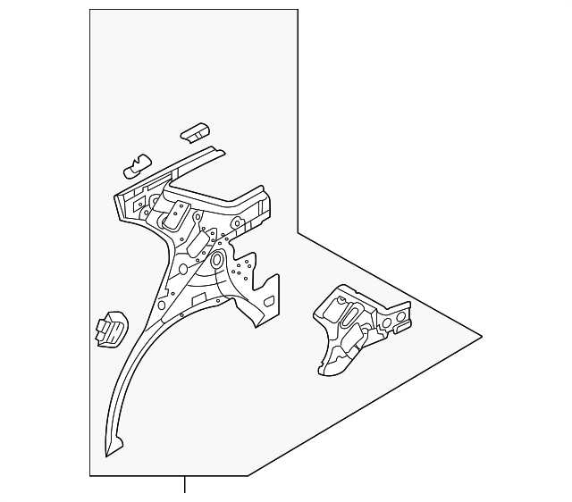 71611-3E100 Деталь INNER QTR PANEL, LEFT