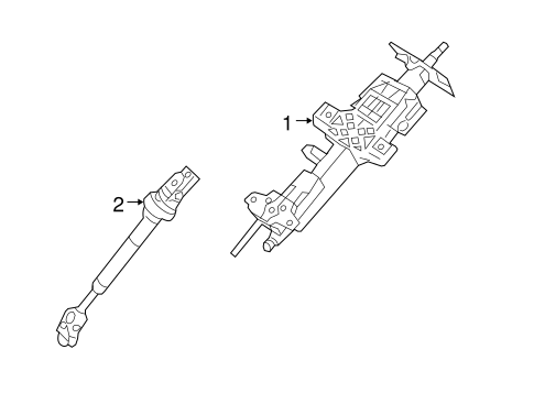 Entourage STEERING COLUMN ASSEMBLY