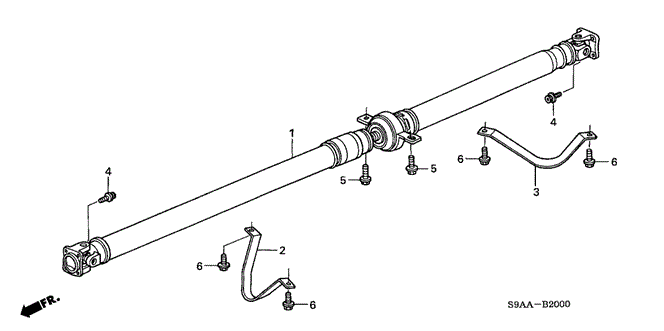 CHASSIS/PROPELLER SHAFT for 2006 Honda CR-V #1