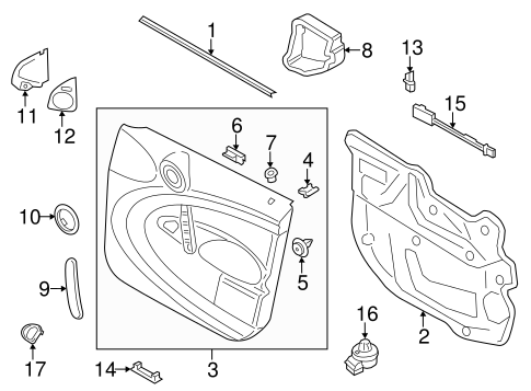 Cooper Countryman INTERIOR TRIM - FRONT DOOR 2