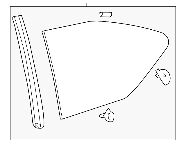 62710-21230 Деталь QUARTER GLASS, RIGHT