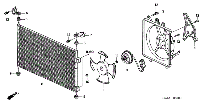 CIVIC SEDAN A / C AIR CONDITIONER (CONDENSER)