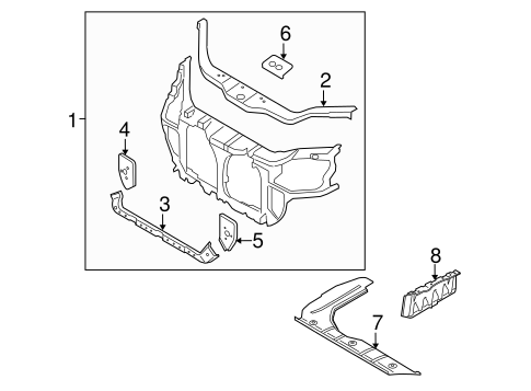 Rio RADIATOR SUPPORT