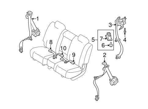 CX-9 SECOND ROW SEAT BELTS