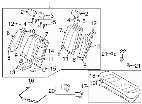 Elantra REAR SEAT COMPONENTS