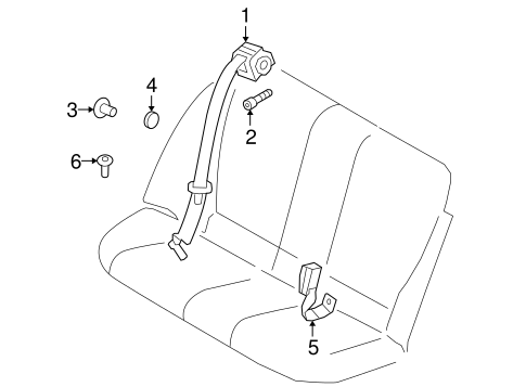 1 Series M REAR SEAT BELTS 2