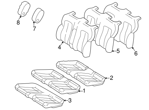 CLK320 REAR SEAT COMPONENTS 3