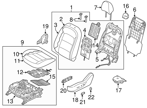 Forte DRIVER SEAT COMPONENTS 2