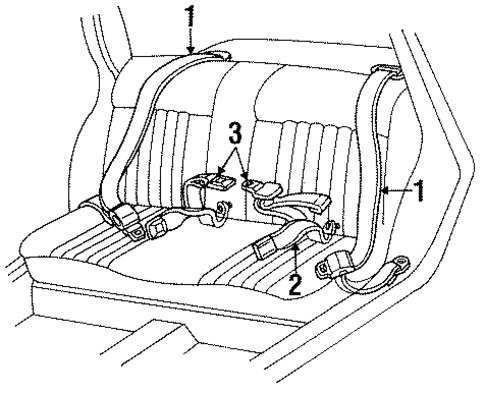 Corsica REAR SEAT BELTS