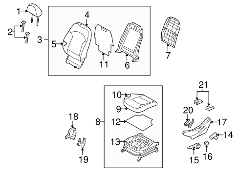 Tucson DRIVER SEAT COMPONENTS