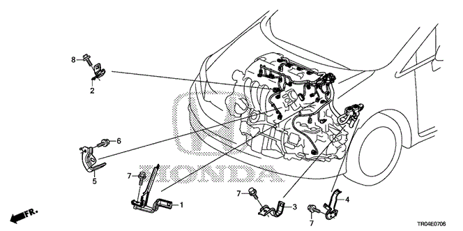 CIVIC SEDAN ENGINE WIRE HARNESS STAY (2.4L)