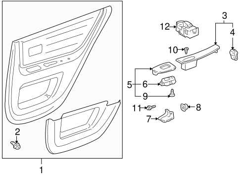 IS300 INTERIOR TRIM - REAR DOOR