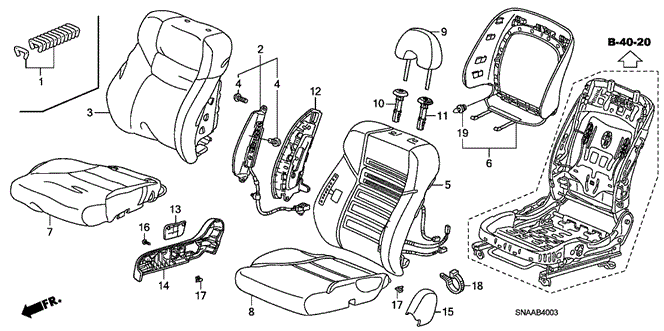 CIVIC SEDAN FRONT SEAT (R.) (2)