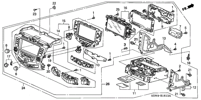 ACCORD COUPE CENTER MODULE (ALPINE) (NAVI) (-'05)