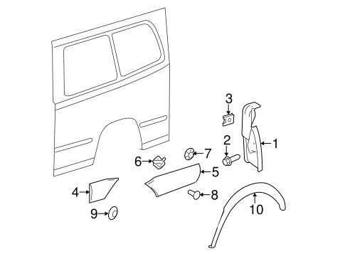 Sprinter 3500 EXTERIOR TRIM - SIDE PANEL 2