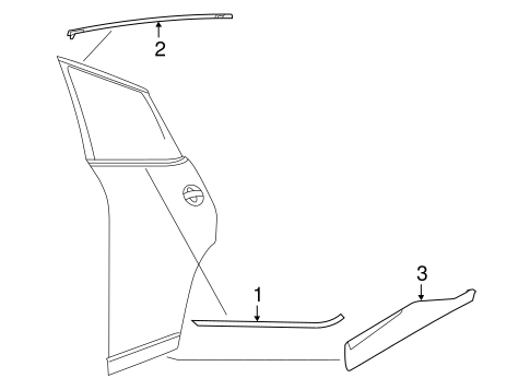 Murano EXTERIOR TRIM - REAR DOOR