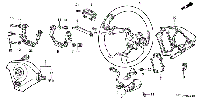 CHASSIS/STEERING WHEEL (SRS) for 2002 Honda INSIGHT #1