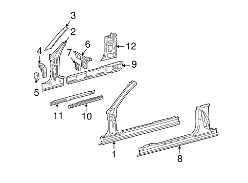 CLK320 HINGE PILLAR 2