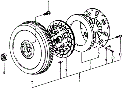ENGINE/MT CLUTCH for 1977 Honda CIVIC HATCHBACK #1