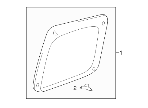 Tacoma GLASS - REAR DOOR