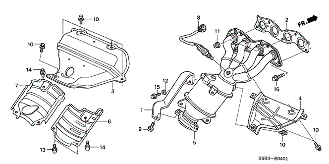 ENGINE/EXHAUST MANIFOLD (2) for 2003 Honda CIVIC HYBRID #1