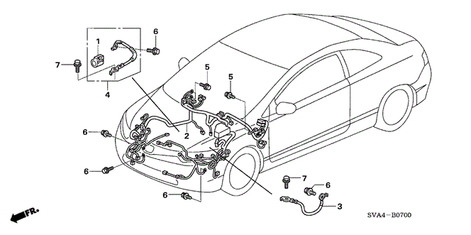 ELECTRICAL / EXHAUST / HEATER / FUEL/WIRE HARNESS (1) for 2006 Honda CIVIC COUPE #1