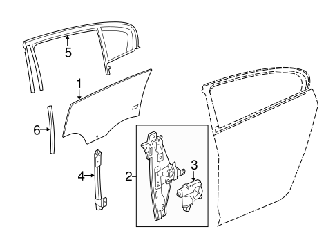 LaCrosse GLASS - REAR DOOR