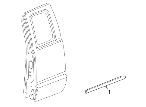 Dakota EXTERIOR TRIM - REAR DOOR 2