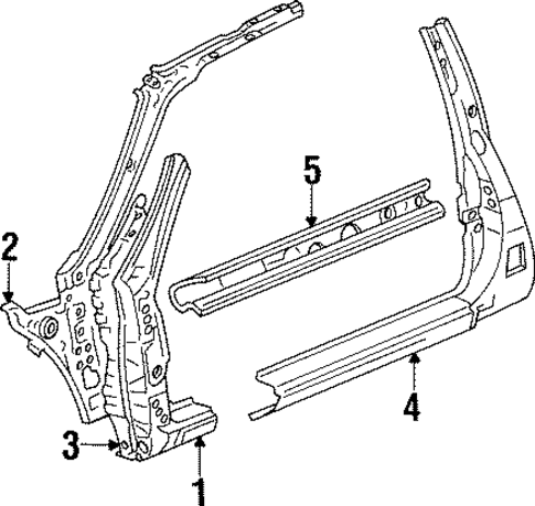 Tercel HINGE PILLAR