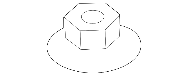-W708731-S441 Деталь CENTER SEAT BELT NUT