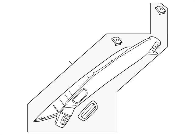 23456512 WINDSHIELD PILLAR TRIM, RIGHT