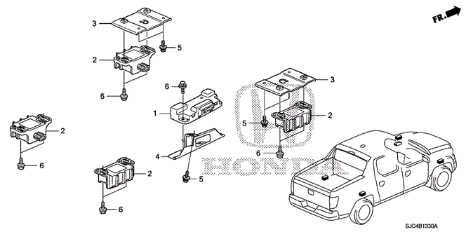 ELECTRICAL / EXHAUST / HEATER / FUEL/TPMS UNIT for 2013 Honda RIDGELINE #1