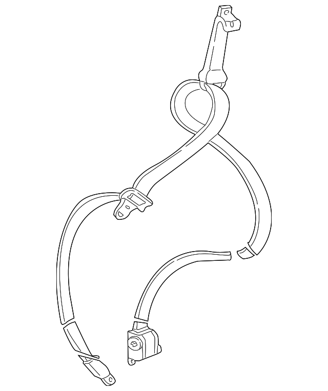 6C2Z-15611B09-BA Деталь SEAT BELT ASSY, LEFT