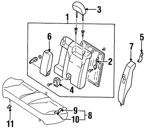 G20 REAR SEAT COMPONENTS 3