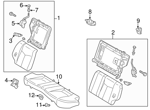 Protege REAR SEAT COMPONENTS 3