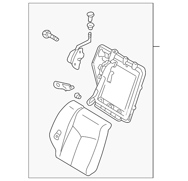 BJ0F57400E43 Деталь SEAT BACK ASSY, RIGHT