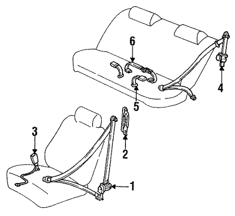 ES300 FRONT SEAT BELTS