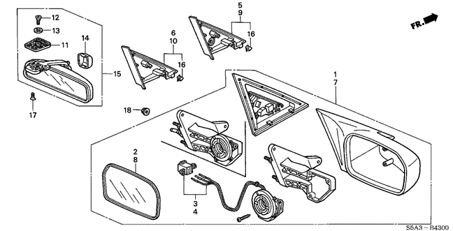 INTERIOR / BUMPER/MIRROR (FIXED) for 2003 Honda CIVIC SEDAN #1