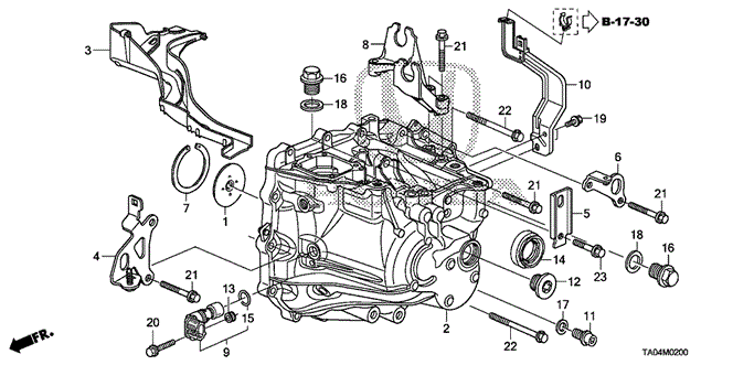 TRANSMISSION - MANUAL/MT TRANSMISSION CASE (L4) for 2009 Honda ACCORD SEDAN #1