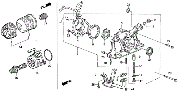 INTEGRA HATCHBACK OIL PUMP - OIL STRAINER