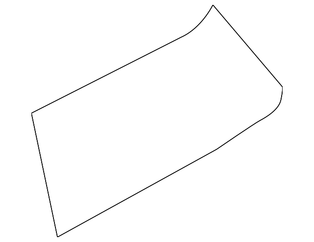 51-36-1-166-580 Деталь QTR GLASS, LEFT