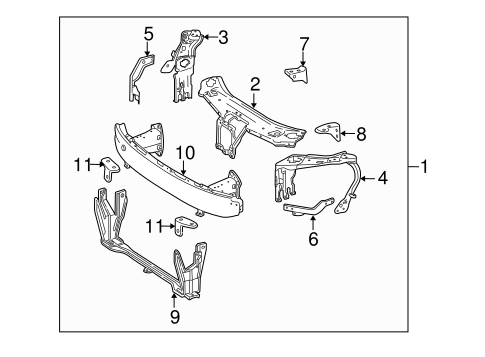 S400 RADIATOR SUPPORT