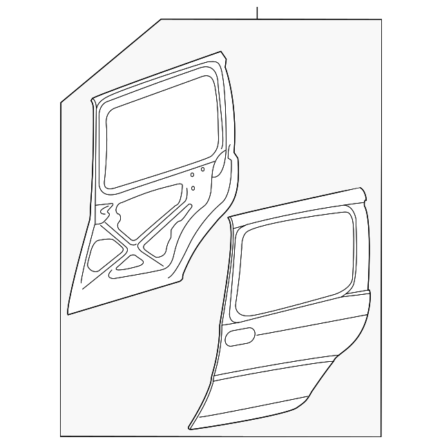 89025381 Деталь DOOR SHELL, LEFT