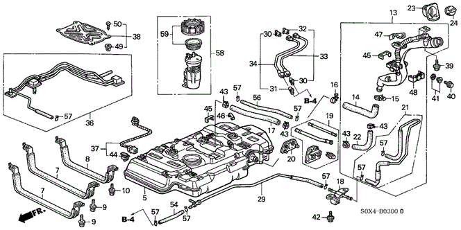 ELECTRICAL / EXHAUST / HEATER / FUEL/FUEL TANK (KA)(KC)(-'00) for 2000 Honda ODYSSEY #1
