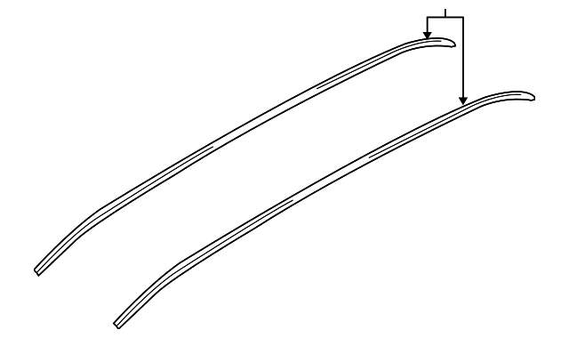 87210-4D000 Деталь ROOF MOLDING, LEFT