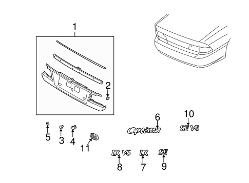 Optima EXTERIOR TRIM - TRUNK