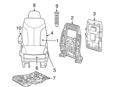 Routan FRONT SEAT COMPONENTS 2