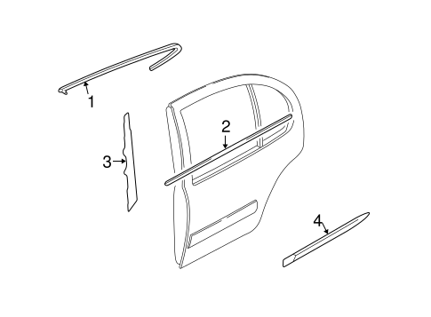 I35 EXTERIOR TRIM - REAR DOOR