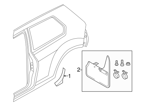 GTI EXTERIOR TRIM - QUARTER PANEL